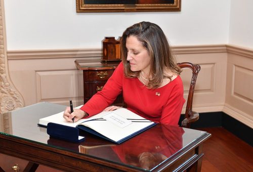 Chrystia Freeland has signed more guest books than budgets